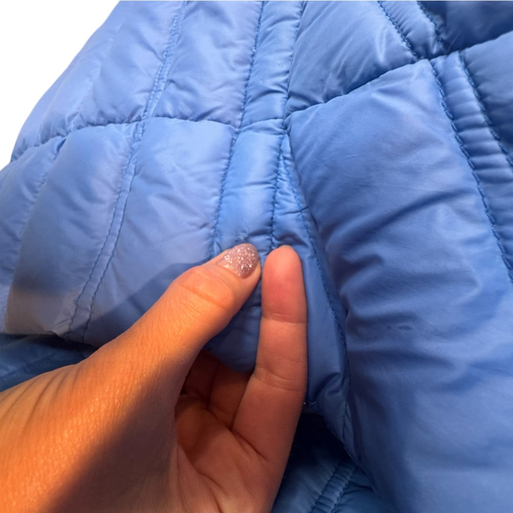 Michael Kors Women’s Blue Quilted Down Puffer Jacket with High Collar Size Large - Picture 5 of 10
